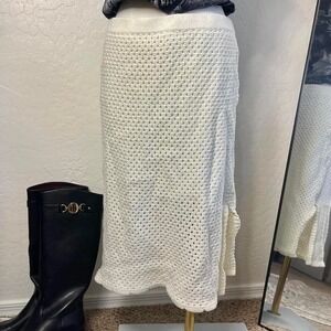 Classic Light Academia 100%‎ Cotton Midi Sweater Skirt